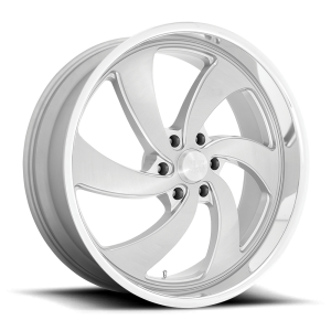 22" U.S. MAGS WHEELS DESPERADO U134 SILVER BRUSHED DIAMOND CUT LIP - Image 1